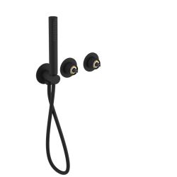 SAPHO - ULTRAMIX telo podomietkovej sprchovej/vaňovej batérie, ručná sprcha, 2 výstupy, čierná mat (UT045B-1)