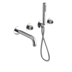 SAPHO - ULTRAMIX telo podomietkovej vaňovej batérie s výtokovou hubicou a ručnou sprchou, 2 výstupy, chróm (UT093-1)