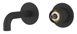 SAPHO - ULTRAMIX tělo podomítkové dvouprvkové umyvadlové baterie, hubice 10cm, černá mat (UT110B-1)