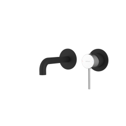 SAPHO - ULTRASAN 2-prvková podomietková umývadlová batéria, hubica 15cm, čierná mat/chróm (UT118VBC)