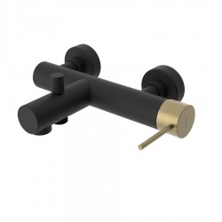 SAPHO - ULTRASAN nástenná vaňová batéria, čierná mat/zlato mat (UT010VBG)