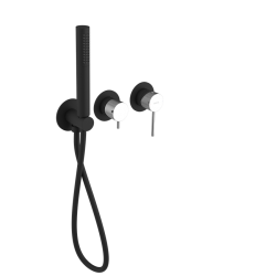 SAPHO - ULTRASAN podom. sprch./vaňová batéria, ručná sprcha, 2 výstupy, čierná mat/chróm (UT045VBC)