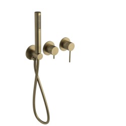 SAPHO - ULTRASAN podom. sprch./vaňová batéria, ručná sprcha, 2 výstupy, zlato mat (UT045VG)