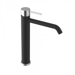 SAPHO - ULTRASAN stojanková umývadlová batéria, čierná mat/chróm (UT007VBC)