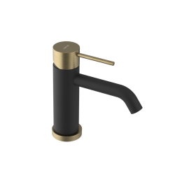 SAPHO - ULTRASAN stojanková umývadlová batéria, čierna matná/zlato mat (UT002VBG)