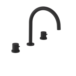 SAPHO - ULTRASAN  trojprvková umývadlová batéria, čierná mat (UT017VB)