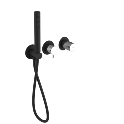SAPHO - ULTRATAP podom. sprch./vaňová batéria, ručná sprcha, 2 výstupy, čierná mat/chróm (UT045TBC)