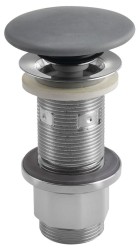 SAPHO - Umyvadlová výpust 5/4“, click-clack, betonová zátka, 10-80, šedá mat (FG917)
