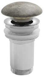 SAPHO - Umyvadlová výpust 5/4“, click-clack, keramická zátka, 10-50, breccia mramor (AR900BM)