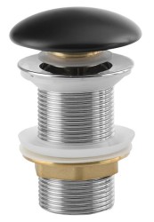 SAPHO - Umyvadlová výpust 5/4“, click-clack, keramická zátka, 10-50, černá mat (AR901)