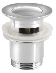 SAPHO - Umyvadlová výpust 5/4“, click-clack, malá zátka, 30-45, chrom (CV1008)