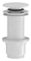 SAPHO - Umyvadlová výpust 5/4“, click-clack, veľká zátka, 10-80, ABS/biela (CV1132W)
