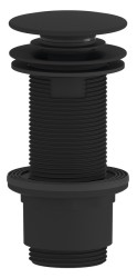 SAPHO - Umyvadlová výpust 5/4“, click-clack, velká zátka, 10-80, ABS/černá mat (CV1132B)