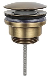 SAPHO - Umyvadlová výpust 5/4“, click-clack, velká zátka, 5-65, bronz (CV1110BR)