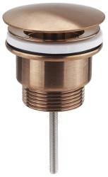SAPHO - Umyvadlová výpusť 5/4“, neuzatvárateľná, veľká zátka, 10–55, meď mat (542.742.5PG)