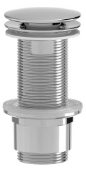 SAPHO - Umyvadlová výpust 5/4“, neuzavíratelná, velká zátka, 10-80, ABS/chrom (CV1232)