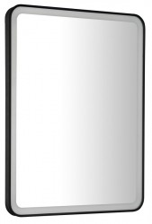 SAPHO - VENERO zrkadlo s LED osvetlením 60x80cm, čierna (VR260)
