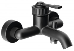 SAPHO - VERSI nástenná vaňová batéria, čierna mat (RV010/15)