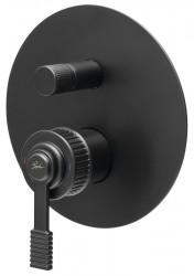 SAPHO - VERSI podomietková sprchová batéria, 2 výstupy, čierna mat (RV042/15)