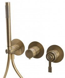 SAPHO - VERSI podomietková sprchová/vaňová batéria, ručná sprcha, 2 výstupy, bronz (RV052/18)