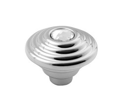 SAPHO - VIOLETA kovová úchytka, priemer 30, chróm/krištáľ Swarovski (VI001)