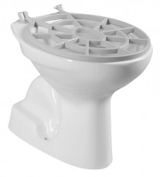 SAPHO - Výlevka keramická samostatne stojaci s roštom 36x54cm, spodný odpad, biela (VKS01)