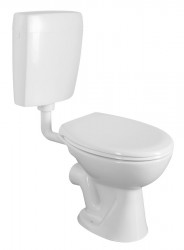 SAPHO - WC kombi, dvojtlačítko 4,5/6l, zadný odpad, biela (TP3306)