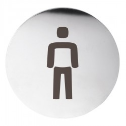 SAPHO - WC páni označenie priemer 75, nerez mat (XP109)