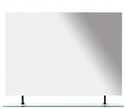 SAPHO - WEGA zrkadlo s policou 1000x800, čierná matová (60092B)