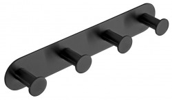 SAPHO - X-ROUND BLACK samolepiaci štvorháčik, čierna mat (XR221B)