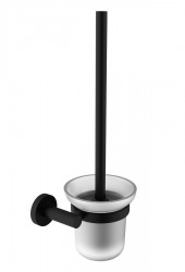 SAPHO - X-ROUND BLACK WC kefa závesna, mliečne sklo, čierny mat (XR323B)
