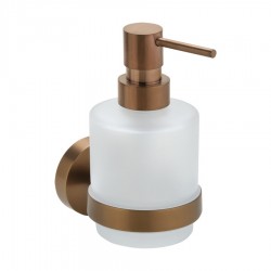 SAPHO - X-ROUND COPPER dávkovač mydla 200ml, mliečne sklo, meď mat (XR103PG)