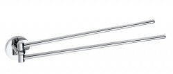 SAPHO - X-ROUND dvojitý držiak uterákov 420, otočný, chróm (XR405)