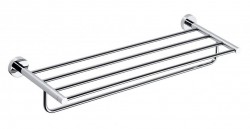 SAPHO - X-ROUND E polička na uteráky s hrazdou 600, chróm (XR415)
