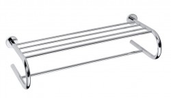 SAPHO - X-ROUND E polička na uteráky U typ, 600, chróm (XR418)