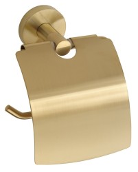 SAPHO - X-ROUND GOLD držiak toaletného papiera s krytom, zlato mat (XR732GB)