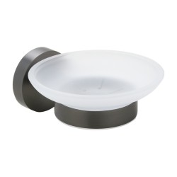SAPHO - X-ROUND GUN METAL mydlenička, mliečne sklo, gun metal (XR803GM)