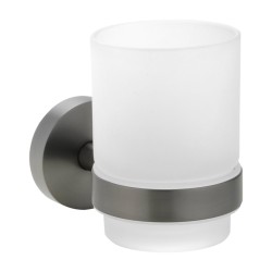 SAPHO - X-ROUND GUN METAL pohár, mliečne sklo, gun metal (XR903GM)