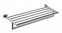 SAPHO - X-ROUND polička na uteráky s hrazdou 600, chróm (XR419)