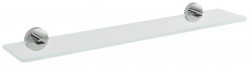 SAPHO - X-ROUND sklenená polica 500, chróm/čiré sklo (XR009-14)