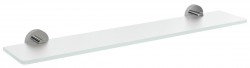 SAPHO - X-ROUND sklenená polica 500, chróm/mliečne sklo (XR009-04)