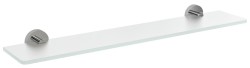 SAPHO - X-ROUND sklenená polička 700, chróm/mliečne sklo (XR009-06)