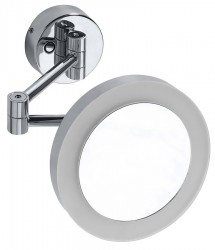 SAPHO - X-ROUND závesné kozmetické zrkadlo LED, priemer 200, chróm (XR016)
