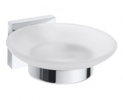 SAPHO - X-SQUARE mydlenička, mliečne sklo, chróm (XQ802)