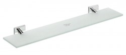 SAPHO - X-SQUARE polička sklenená 600x55x130, mliečne sklo, chróm (XQ603)