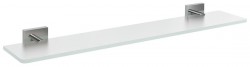 SAPHO - X-SQUARE sklenená polica 700, chróm/mliečne sklo (XQ009-06)