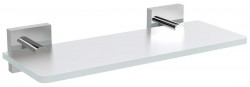 SAPHO - X-SQUARE sklenená polica300, chróm/mliečne sklo (XQ009-03)