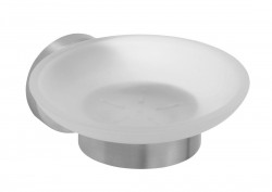 SAPHO - X-STEEL mydlenička, mliečne sklo, nerez mat (XS802)