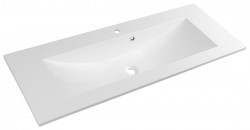 SAPHO - YUKON umývadlo 120x45cm, liaty mramor, biela (YU121)