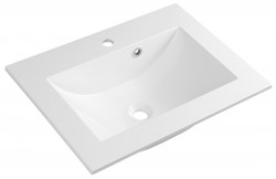 SAPHO - YUKON umývadlo 60x45cm, liaty mramor, biela (YU060)